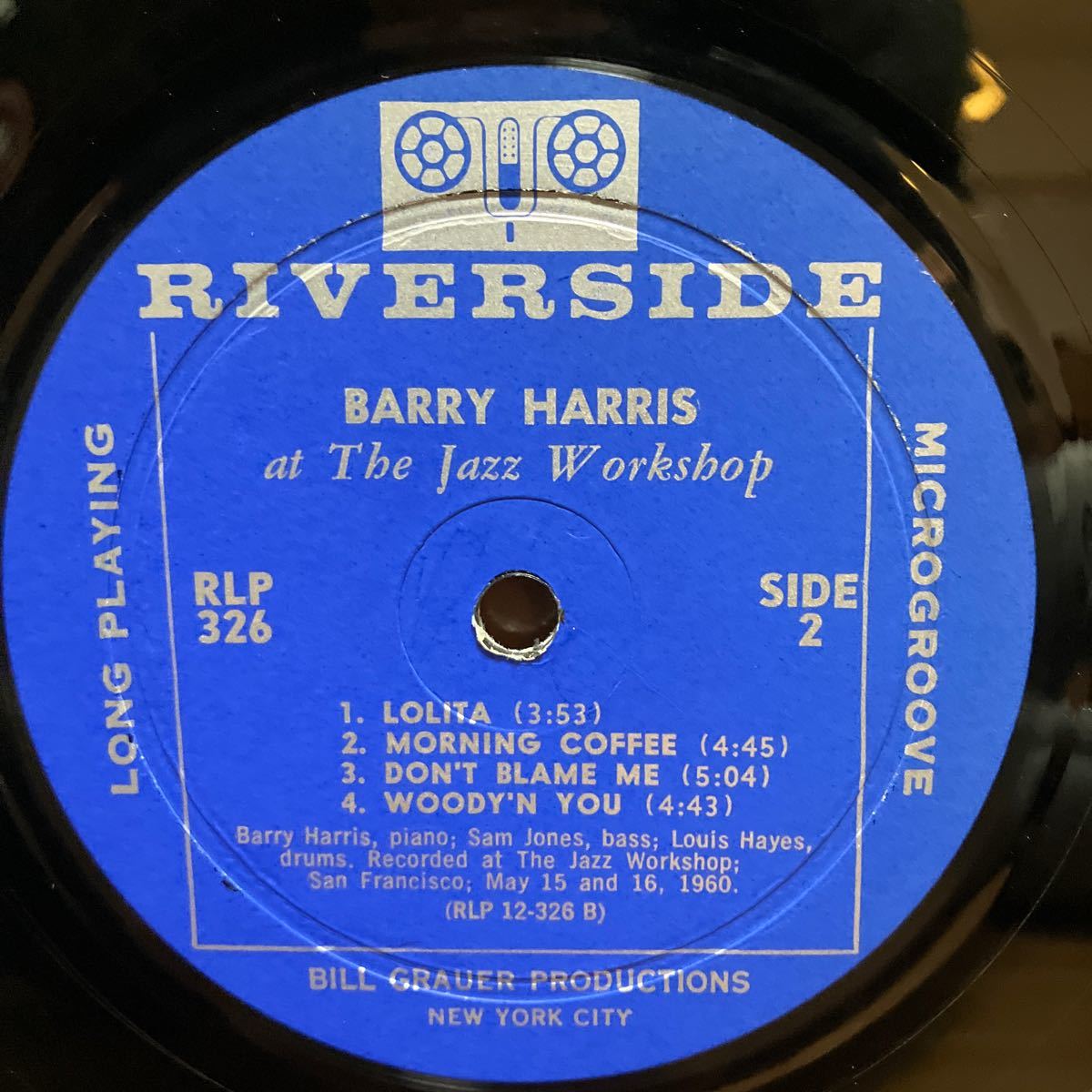 【LP】オリジ★バリー・ハリス/ Barry Harris / アト・ザ・ジャズ・ワークショップ / At The Jazz Workshop / US盤 / RIVERSIDE / 青DG_画像6