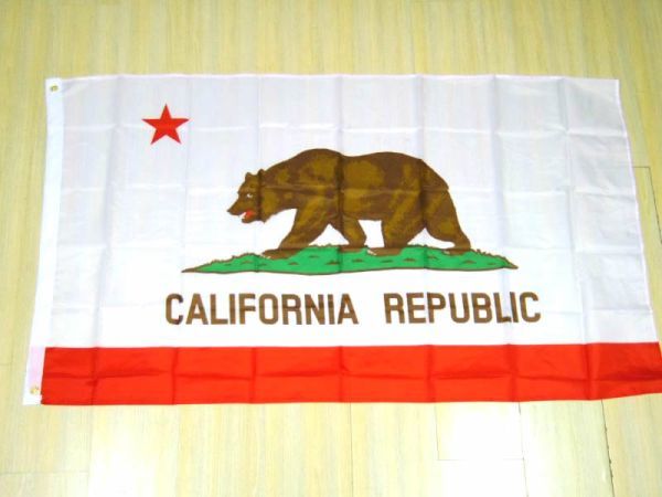 カリフォルニア州旗 大型フラッグ 4号 150cmX90 DM便発送_画像1