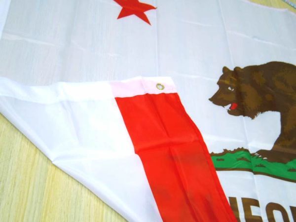 カリフォルニア州旗 大型フラッグ 4号 150cmX90 DM便発送_画像7