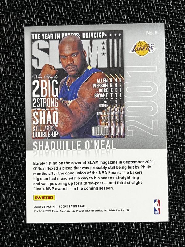 Shaquille O’Neal シャキール・オニール 2020-21 Panini NBA Hoops SLAM Winter Gold レイカーズ Shaq_画像2