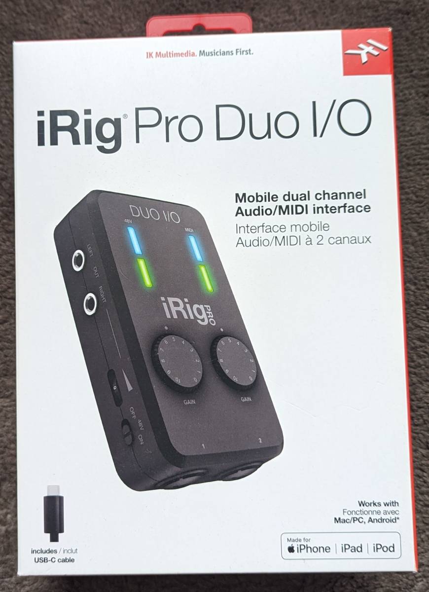 新品未使用 iRig Pro Duo I/O マイクプリアンプx2 2in2out オーディオインターフェース IK Multimedia_画像1