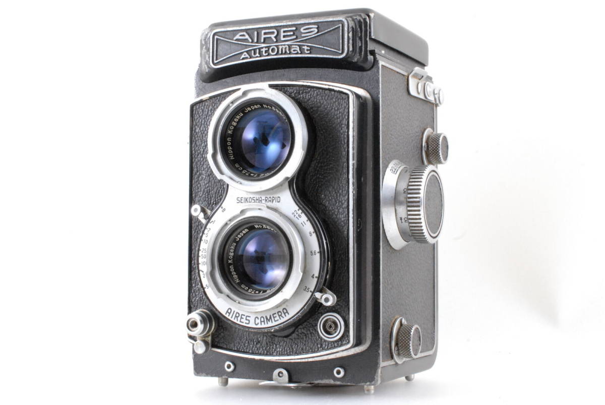 【並品 保障付 動作確認済】Aires Automat TLR Film Camera Nikkor Q.C 75mm 3.5 アイレス オートマット 二眼フィルムカメラ ボディ Q5377_画像1