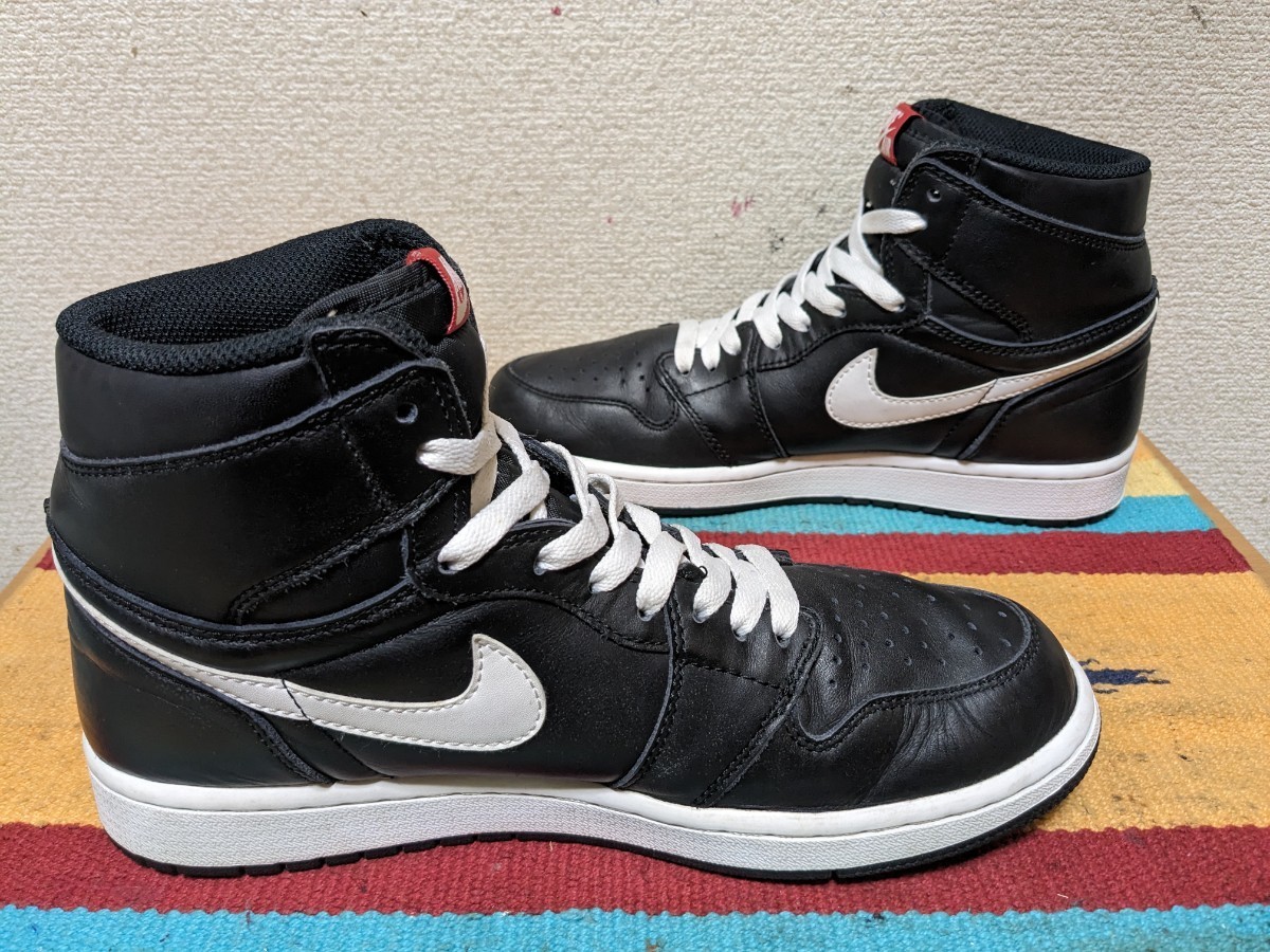 16年製！★希少！初期OGモデル！ 　エア　ジョーダン　1 retro high OG 陰陽black 黒×白　air jordan 検索 low シカゴ　bred ダンク　_画像3