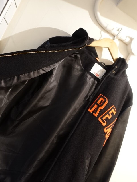 Supreme 袖レザー　スタジャン　サイズM　12AW SUPREME シュプリーム Hooded Varsity Jacket_画像7