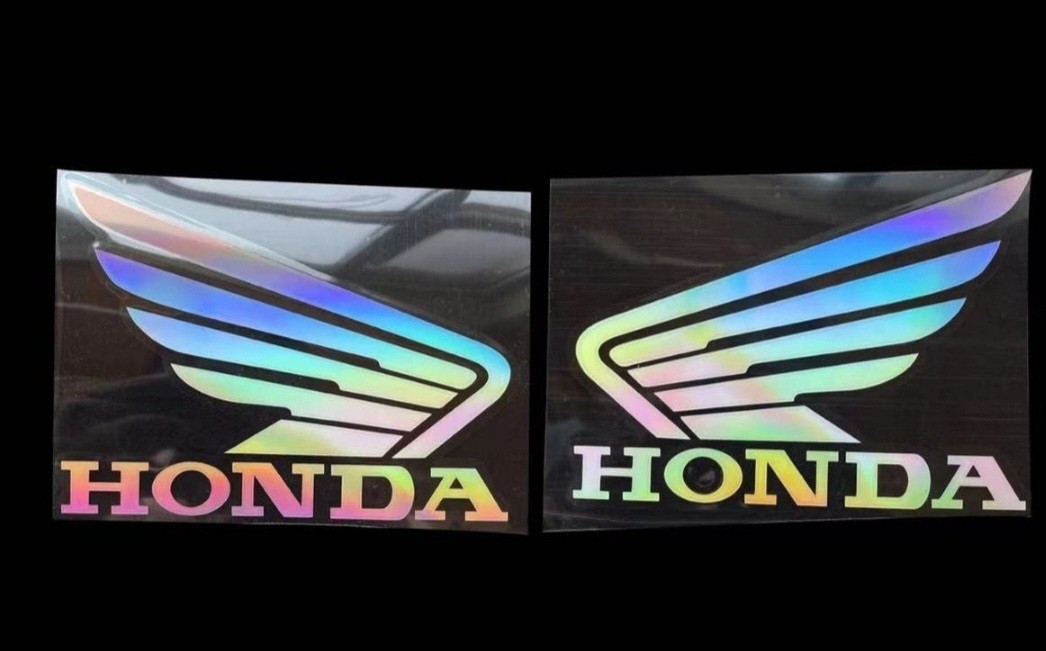 Hondaホンダ レブル リフレクター ステッカーカスタム片方 横10cm縦7.8cm 左右2枚セット ウィング マーク 本田_画像1