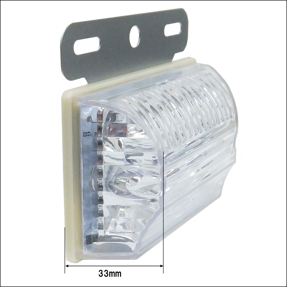 LEDサイドマーカー [10個組] 白+ホワイト (2) 24V車用 角型 ステー ダウンライト付き/17ш_画像3