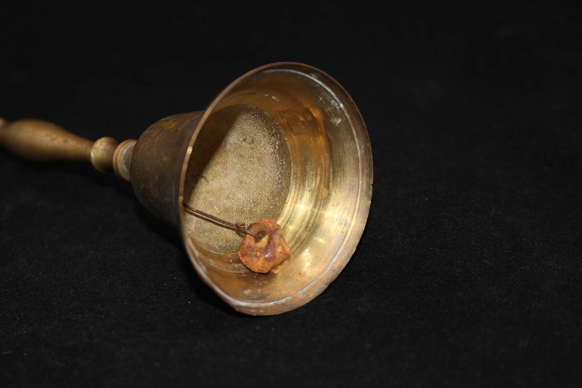  原文:【1811SDW1467】中国古董品 西洋回流 時代物 銅製 餐鈴 置物 細工 美品