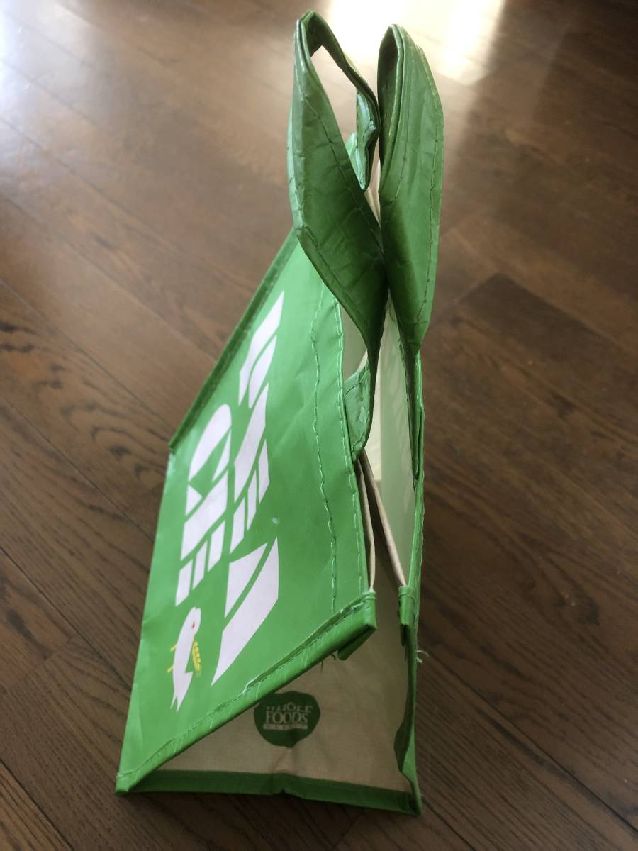 エコバッグ　Eco bag　ハワイ　Hawaii　ホールフーズマーケット　Whole Foods Market　緑色　Green　幅：24㎝　縦：29cm　マチ：18cm