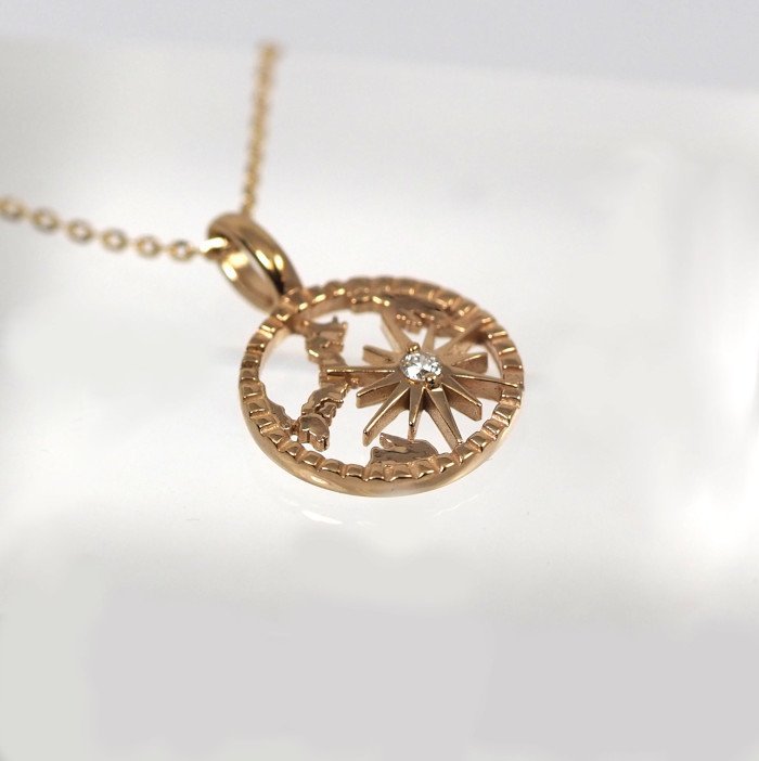 【お試し価格!】 JEWELRY STAR レターパックOK スタージュエリー ダイヤ K10YG ネックレス、ペンダント、チョーカー