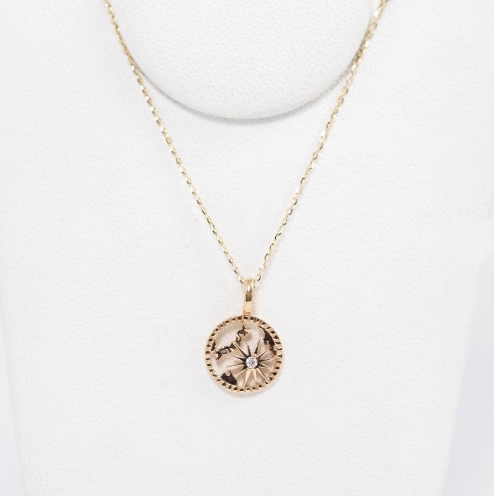 100%正規品 JEWELRY STAR レターパックOK スタージュエリー ダイヤ K10YG ネックレス、ペンダント、チョーカー