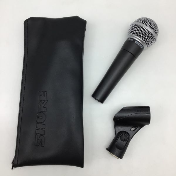 1277【動作確認済】SHURE シュア ダイナミックマイク SM58 機材 音響 マイク ソフトケース付 レコーディング ボーカル_画像1