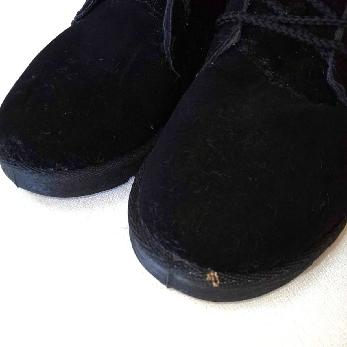 【未使用】23.5～24cm ムートンブーツ ショートブーツ 靴 シューズ ファー  ブラック 38サイズ 
