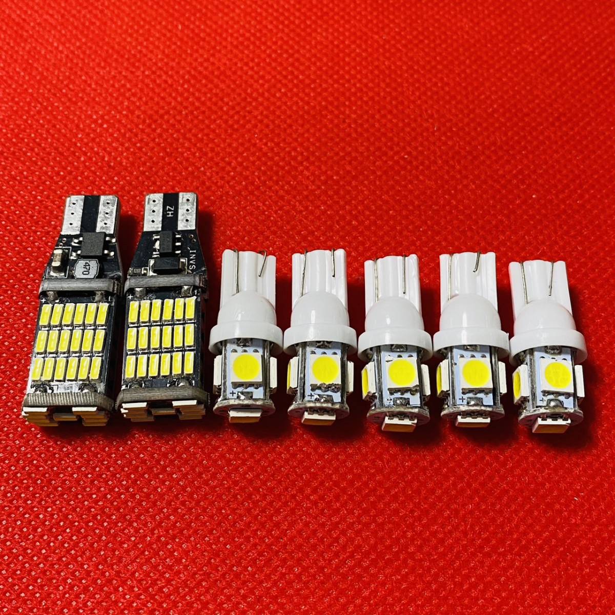 爆光 タフト LA900S LA910S ルームランプ バックランプ ナンバー灯 7点セット ダイハツ T10 LED ホワイト 純正球交換 送料無料_画像1