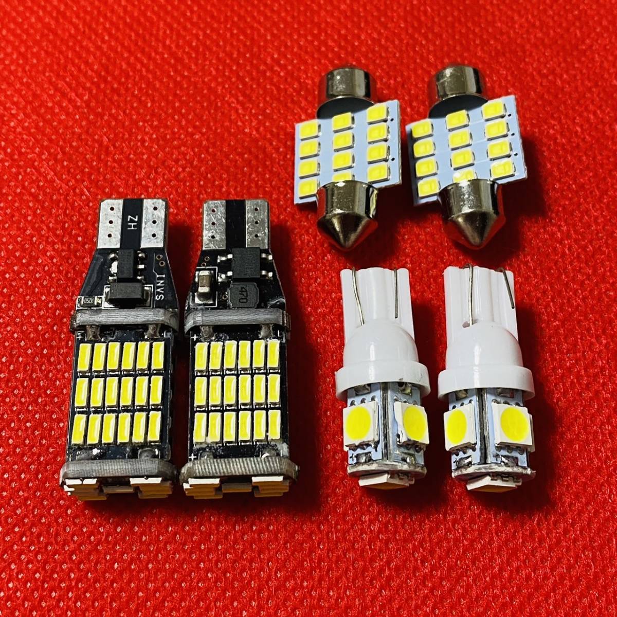 コスパ最強!!! MK53S スペーシアカスタム ルームランプ バックランプ ナンバー灯 T10 LED 8個セット ホワイト スズキ 送料無料_画像1