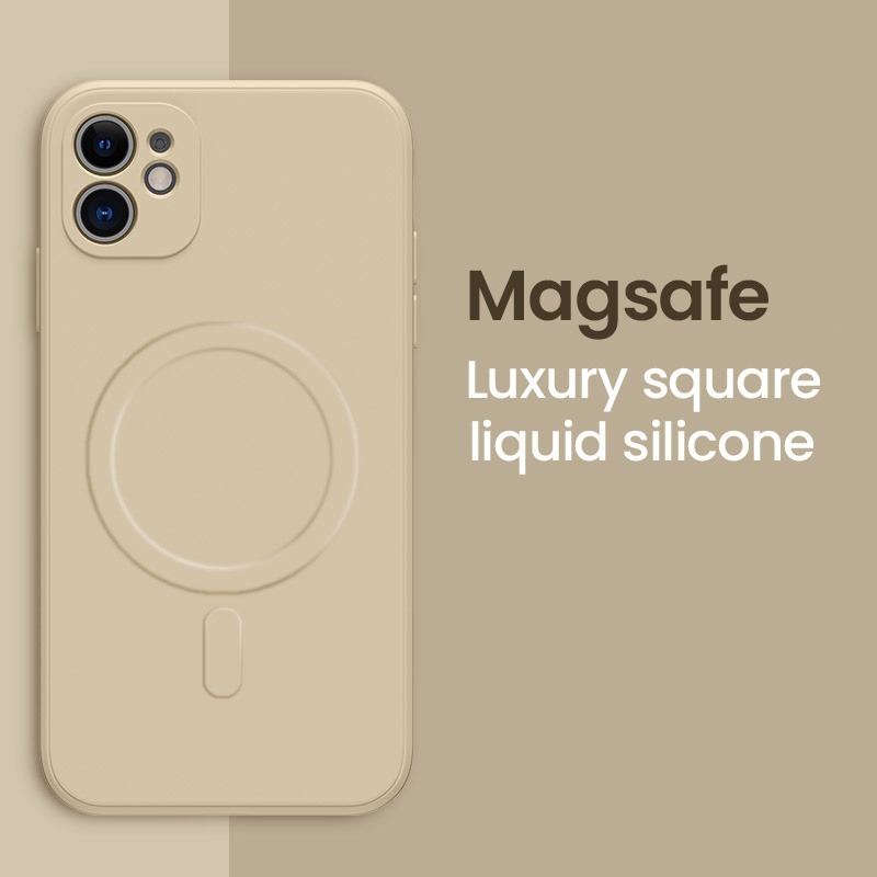 【送料無料】 iPhone 12 Pro Max Magsafeワイヤレス充電対応 リキッドシリコンケース_画像1