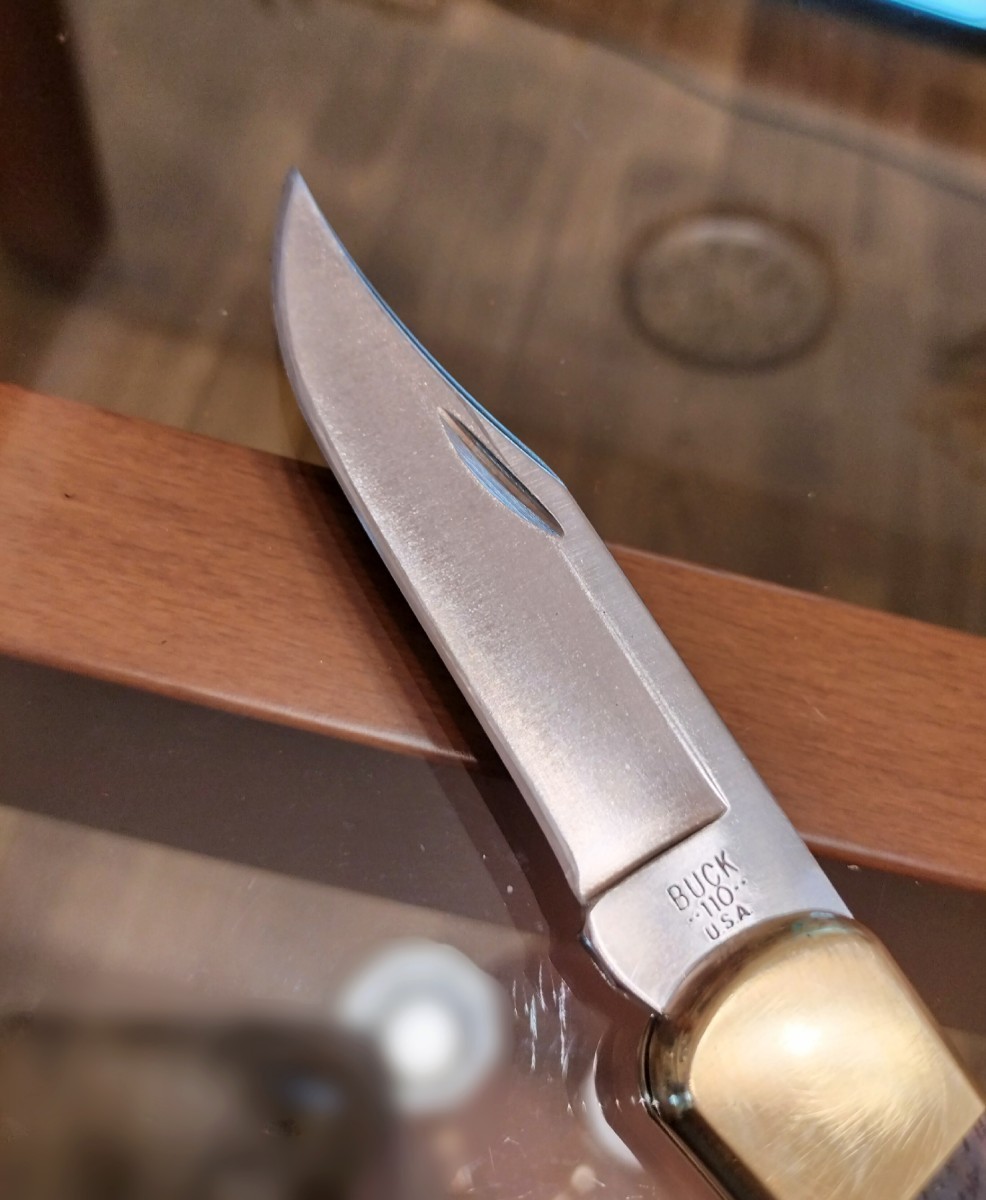 ★折りたたみナイフ USED BUCK KNIFE 110 USA(バックナイフ) 大サービス_画像4
