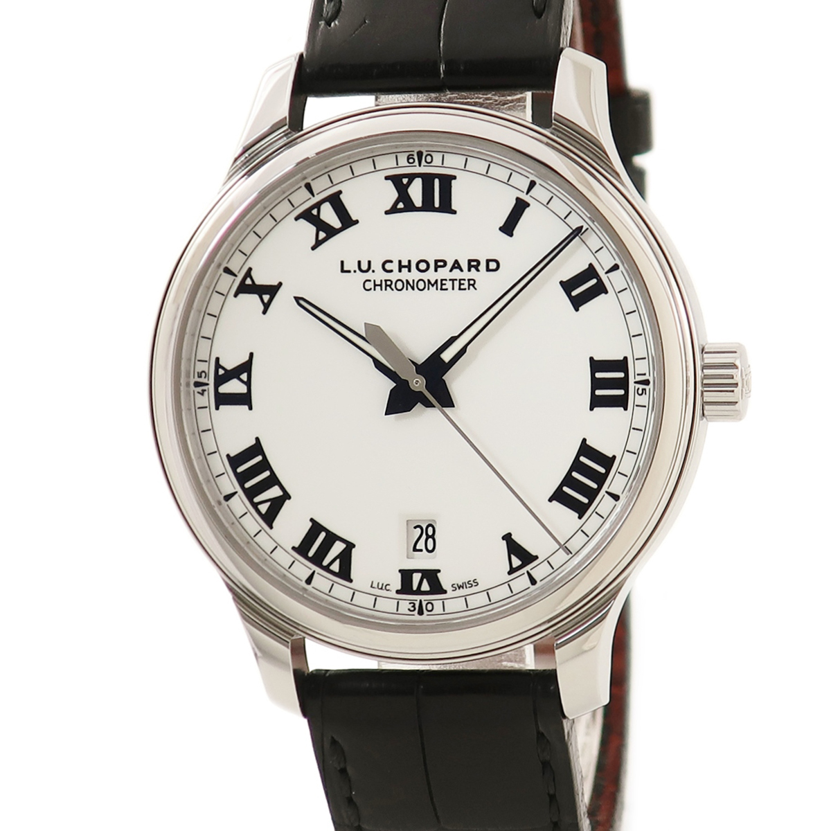 【3年保証】 ショパール L.U.C クラシック 168544-3001 白 ローマン 自動巻き メンズ 腕時計_画像1
