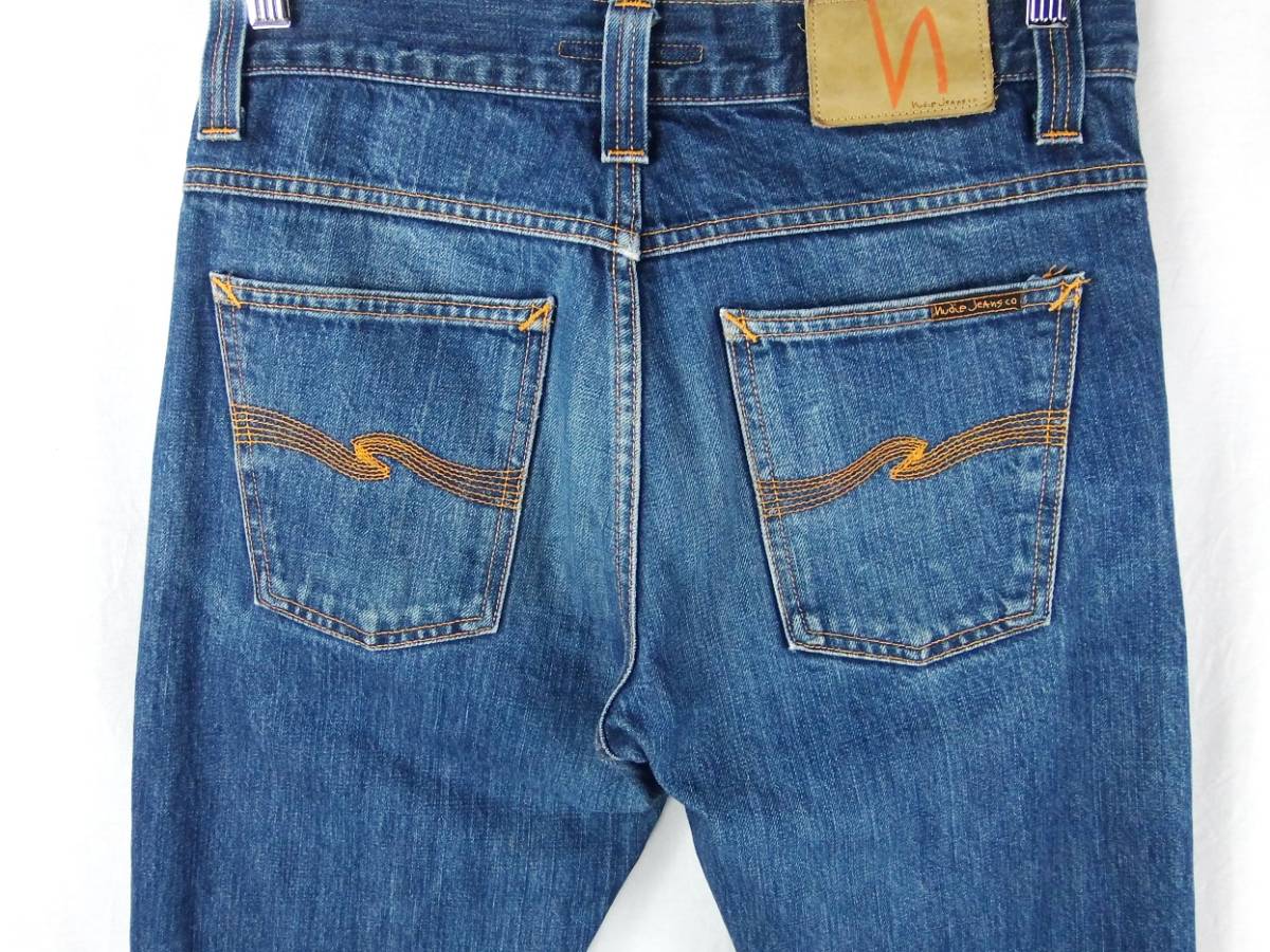 ■Nudie Jeans ヌーディージーンズ REGULAR ALF / NJ2091 / DRY SELVAGE / イタリア製 / メンズ / インディゴ セルビッチ デニムパンツ W30_画像6