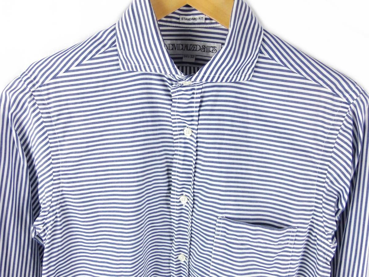 ■INDIVIDUALIZED SHIRTS インディビジュアライズドシャツ × Ron Herman ロンハーマン メンズ ストライプ × ボーダー シャツ 14 1/2 - 32_画像5
