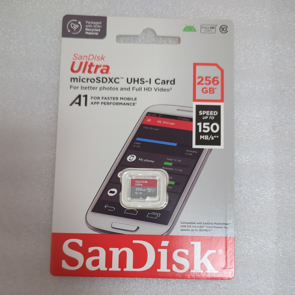 256GB SanDisk Ultra microSDXC UHS-I A1 SDカード_画像1