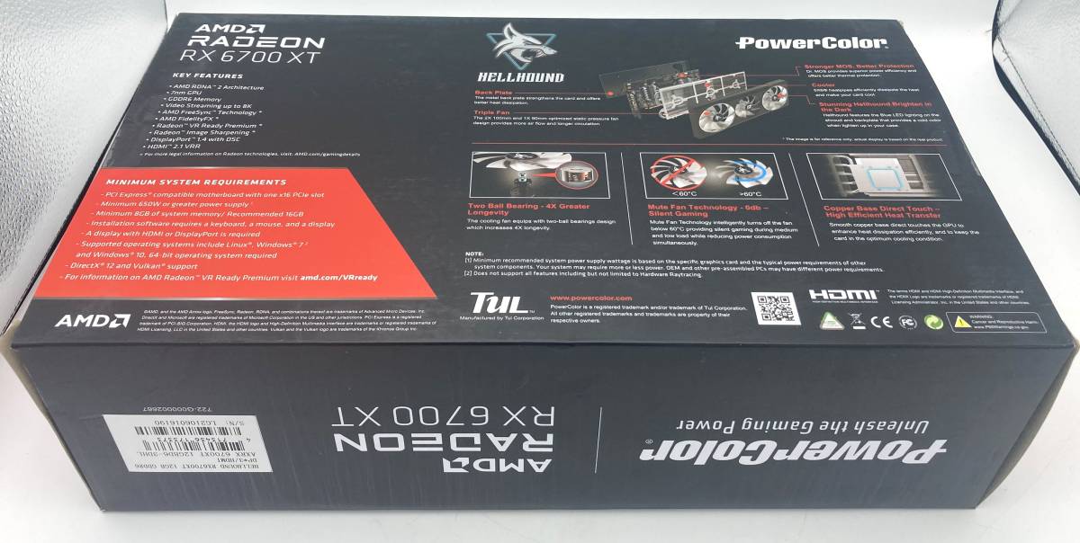 PowerColor RX 6700XT 12GBD6-3DHL ゲーミング グラフィックボード グラボ　GPU　新品【GA005】_画像5