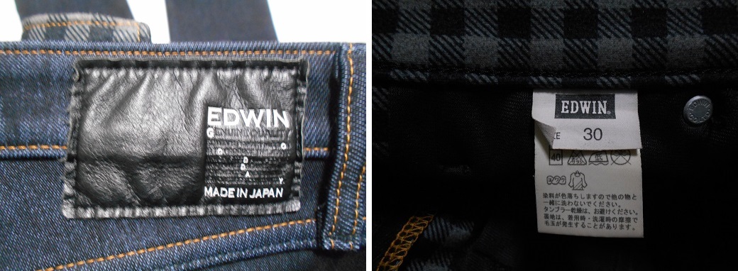 EDWIN エドウィン WILD FIRE 403WFD　デニムジーンズ パンツ　暖パン　濃紺　W30_画像3