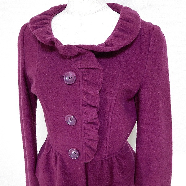 #wnc Max Mara we k end Max MaraWEEKEND jacket knitted S purple series frill lady's [777898]