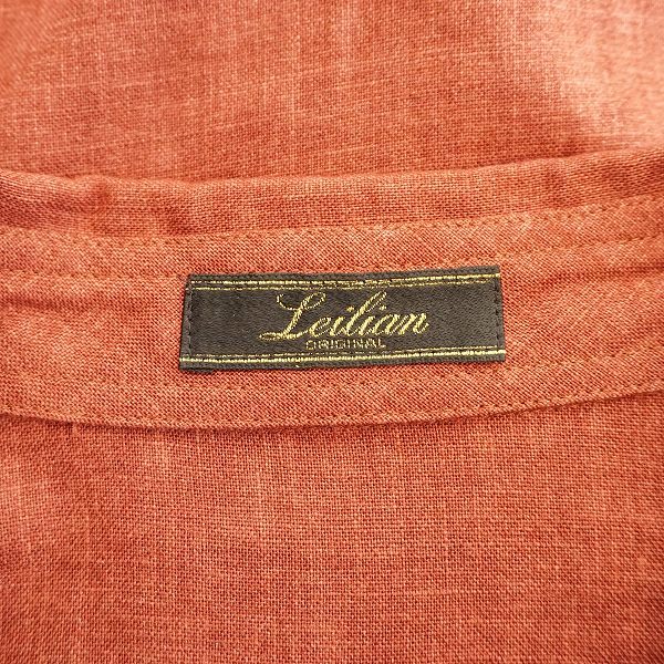 #snc レリアン Leilian シャツ・ブラウス 17+ 茶系 麻混 七分袖 大きいサイズ レディース [846641]_画像5