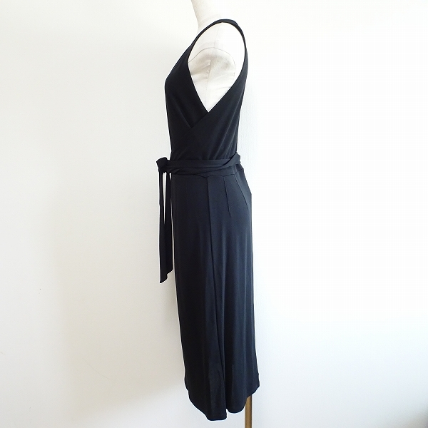#anc Donna Karan DONNAKARAN One-piece S black no sleeve deformation long lady's [795601]