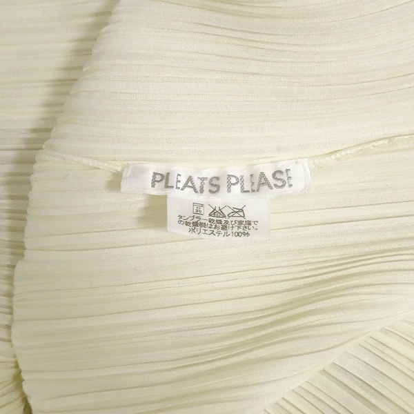 #apc プリーツプリーズ イッセイ ミヤケ PLEATSPLEASE ISSEYMIYAKE シャツ ブラウス 3 アイボリー プリーツ レディース [825202]の画像4