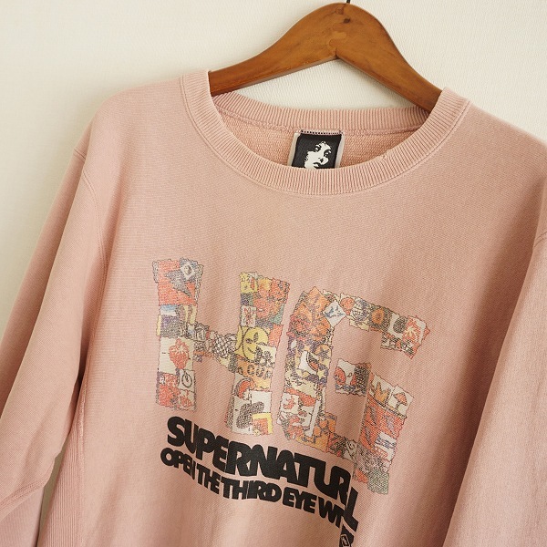 #anc Hysteric Glamour HYSTERICGLAMOUR sweatshirt * Parker S pink damage processing lady's [824810]