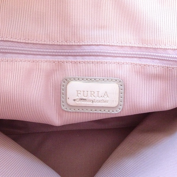 #anb フルラ FURLA ショルダーバッグ ピンク系 レザー ロゴ トートバッグ レディース [752463]_画像7