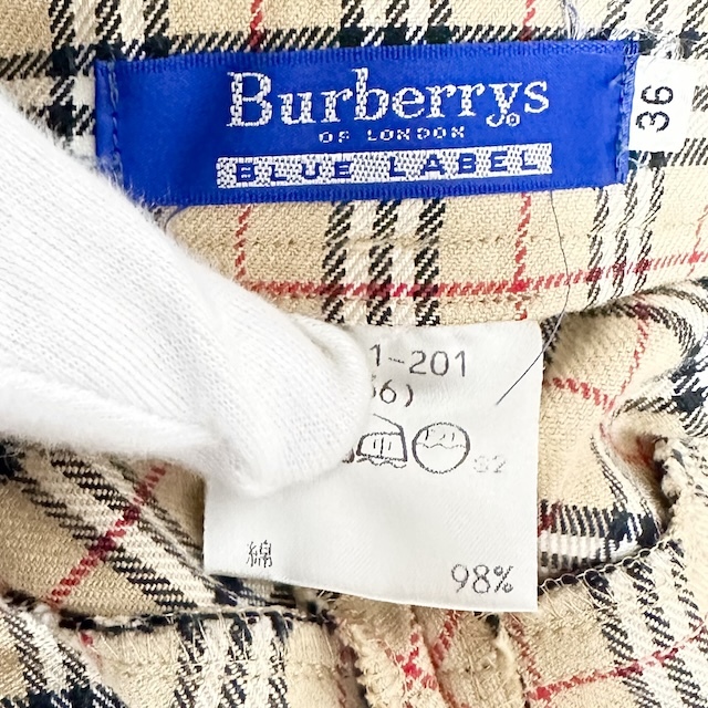 #anc バーバリーブルーレーベル BURBERRYBLUELABEL パンツ 36 茶 黒 赤 ノバチェック レディース [847534]_画像4