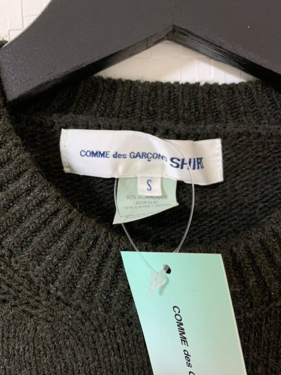 COMME des GARCONS SHIRT コムデギャルソン シャツ ニット セーター クルーネック Sサイズ 新品未使用品_画像2