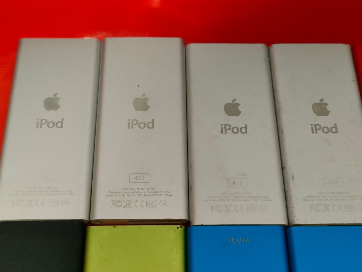 音楽 iPod　APPLE A1199 iPod nano 16台　動作未確認　第2世代　2GB 4GB　セット　まとめ_画像9