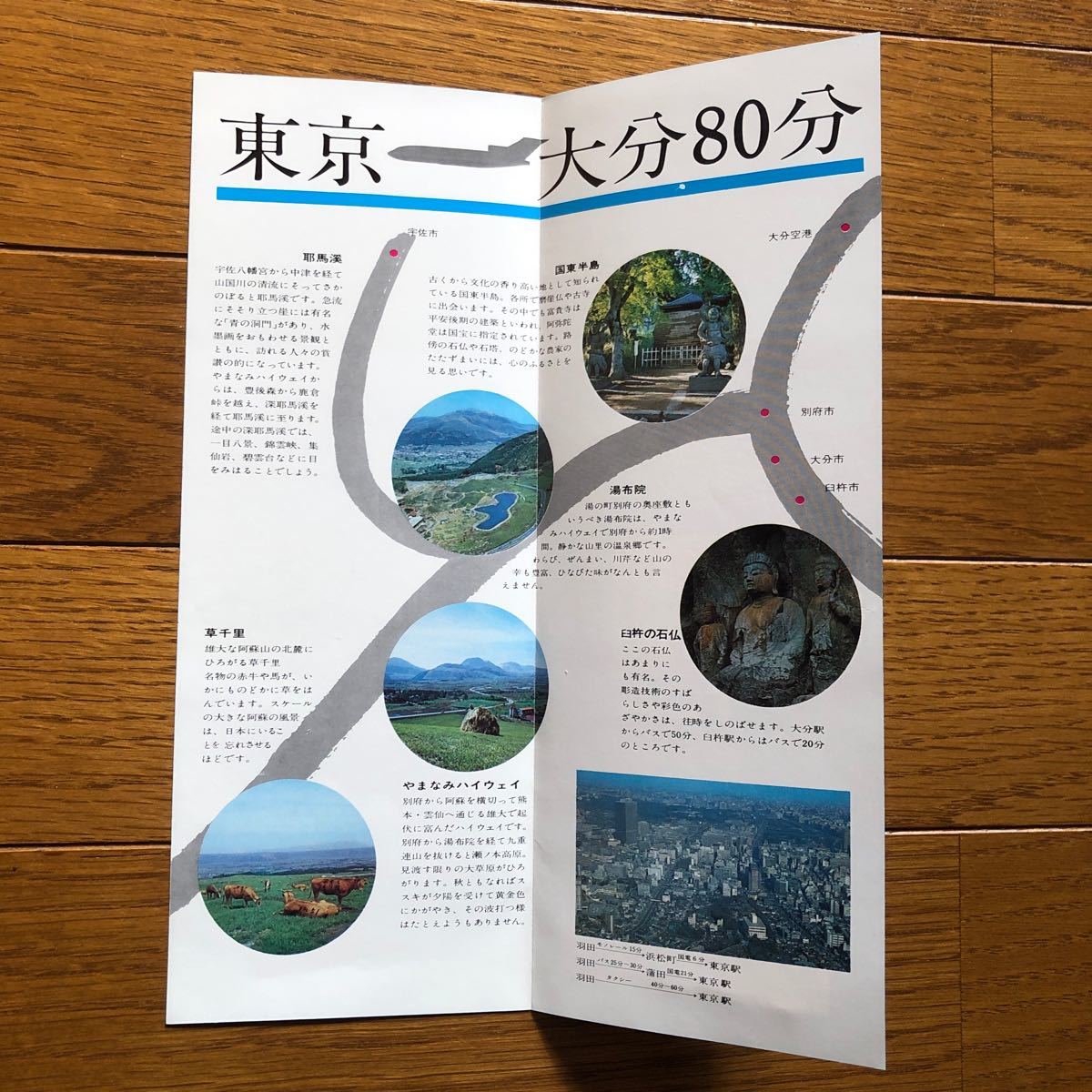 東亜国内航空 東京大分TDAジェット就航記念品+昭和47年8月度時刻表セット_画像5