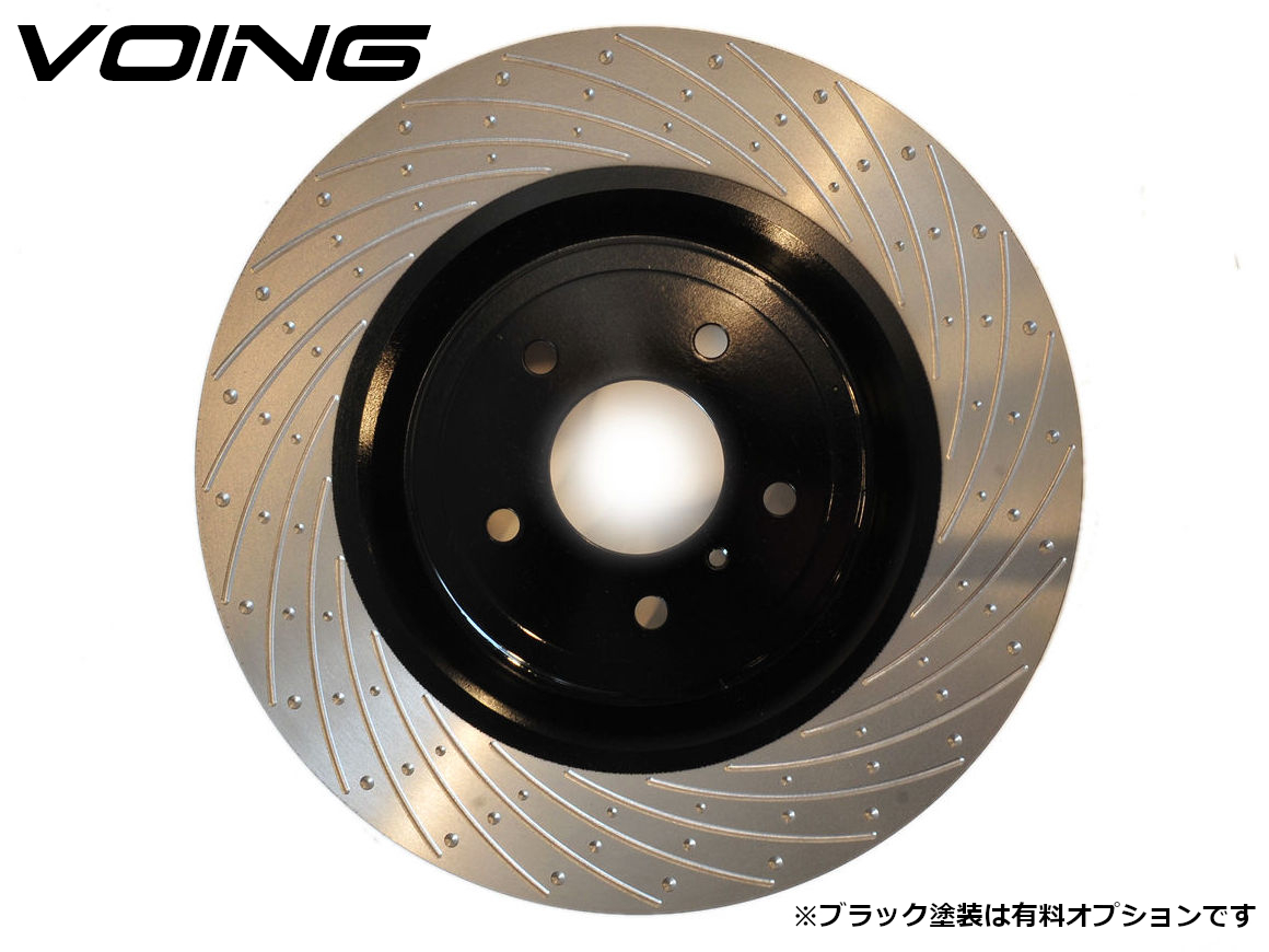 LS460 USF40のバージョンS (19インチホイール・4POT) USF45 USF46 に適合 VOING レジェーラ スリット フロント ブレーキ ローター_画像1