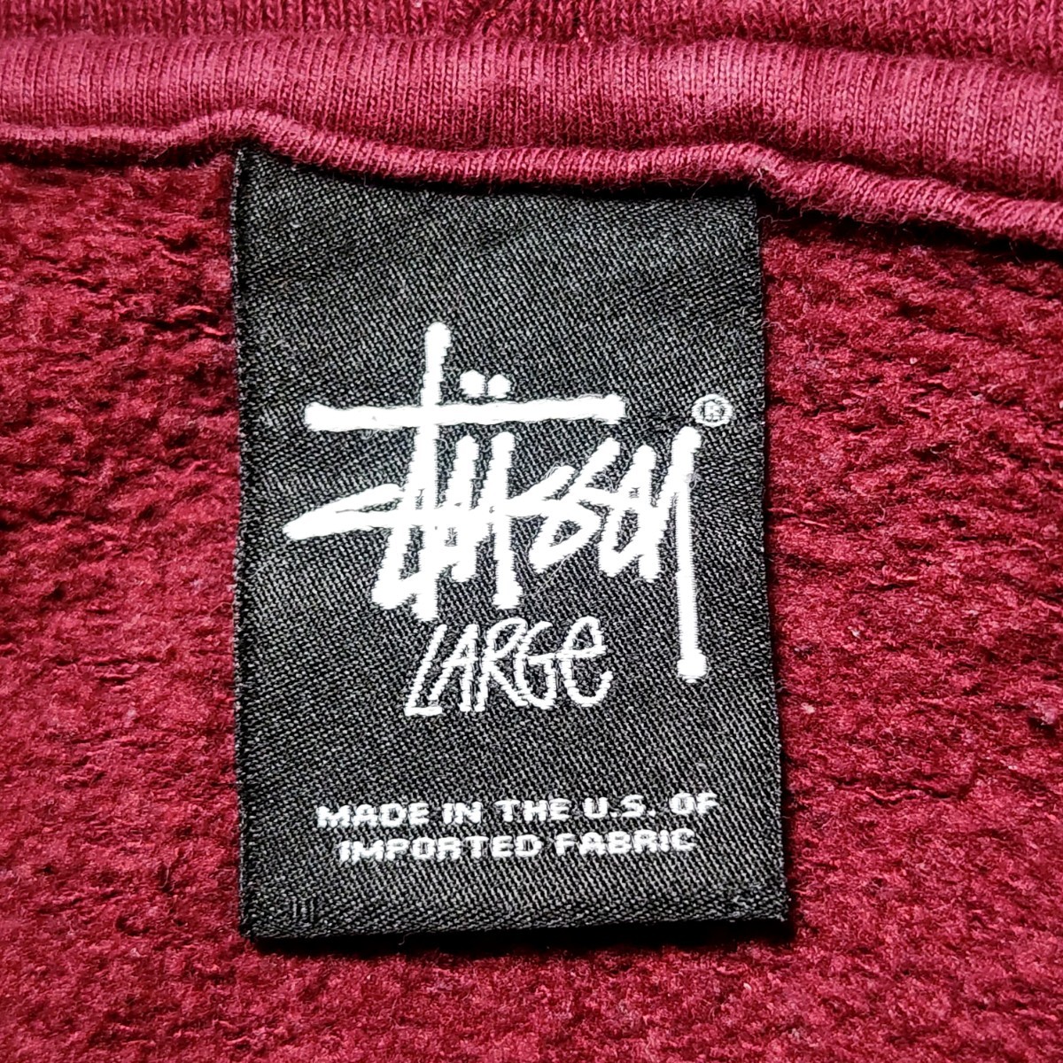 超希少》STUSSY ステューシー パーカー えんじ 刺繍ロゴ 超希少》STUSSY ステューシー パーカー えんじ 刺繍ロゴ
