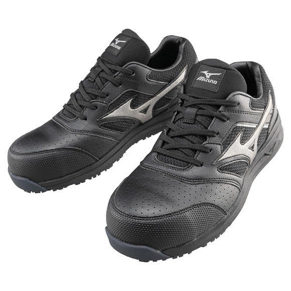 MIZUNO/ミズノ 安全靴 27.5cm EEE 黒×銀 オールマイティ LS Ⅱ 11L F1GA210009 ワークシューズ 作業靴_画像1