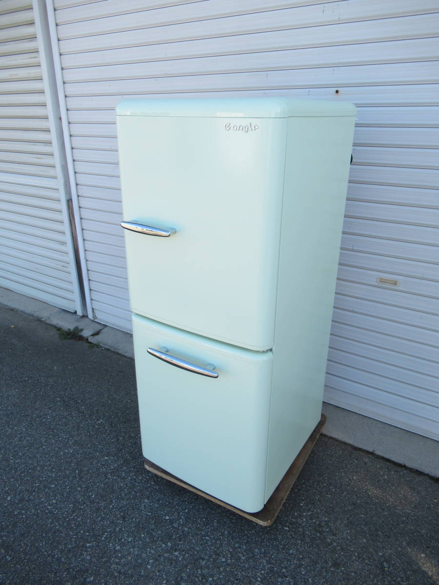 エディオン冷凍冷蔵庫　ANG-RE151-BL(G) 　薄いグリーン　２０２１年　１４９L 　美品　兵庫県加古川市より１００Km以内の方は送料無料です
