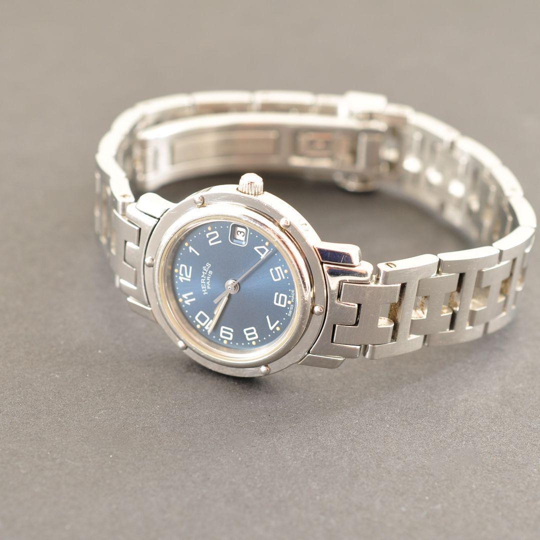 極美品】HERMES エルメス 腕時計 CL4.210 レディース ブルー-