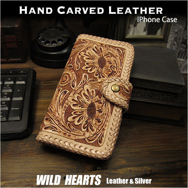 iPhone 11 iPhone case smartphone case notebook type leather case original leather case Carving hand made natural magnet 