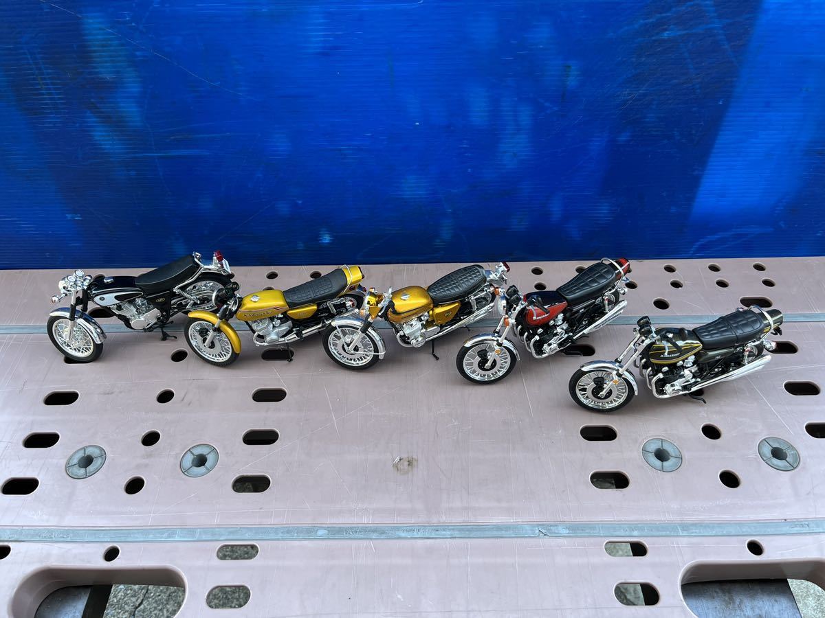 1/12 完成品バイクシリーズ / ジャンク品 まとめ売り / カワサキ Z1 / ZⅡ / 750ss / ホンダ CB / ヤマハ SR 等 5台セット_画像8