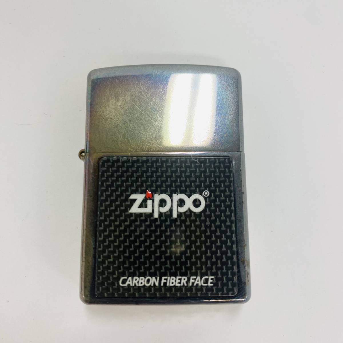 13715/ZIPPO ジッポー CARBON FIBER FACE 喫煙具 シルバー 銀_画像1