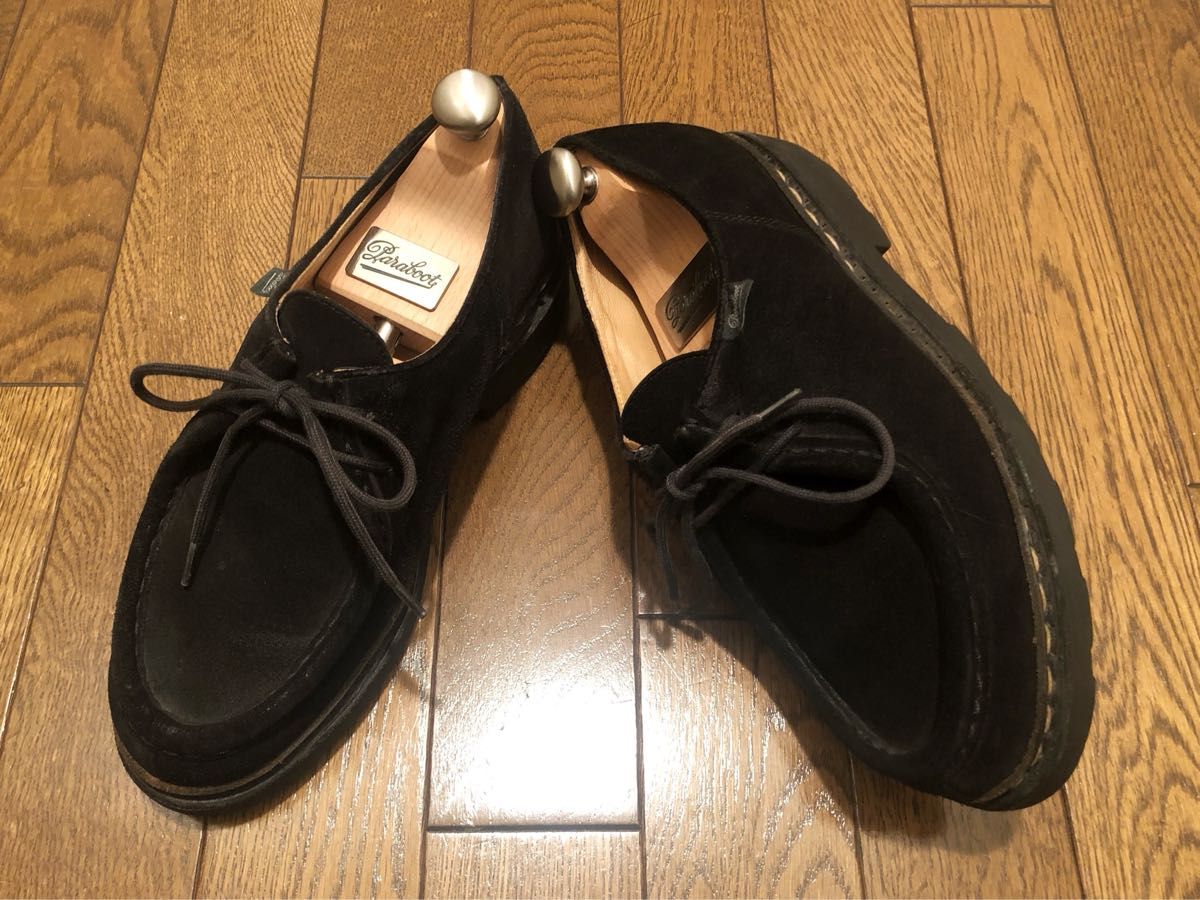 UA別注☆Paraboot ミカエル スウェード サイズ39ハーフ ブラック 黒 パラブーツ MICHAEL CHAMBORD 