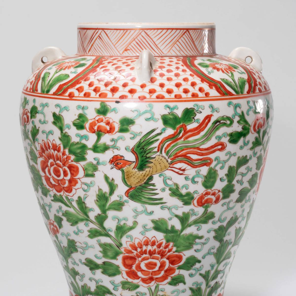 中国美術　五彩　花鳳凰絵　陶器　陶磁器　焼物　置物　擺件　唐物　時代物　中国古玩　YS23101701_画像3