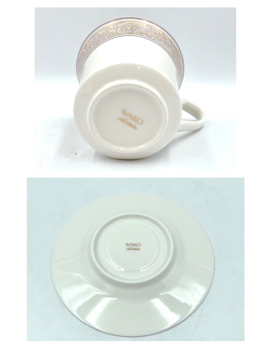 銀座 ワコー GINZA WAKO ノリタケ Noritake ペアカップセット コーヒーカップ 2個セット /食器 カップセット 未使用保管品 （HN014）_画像8