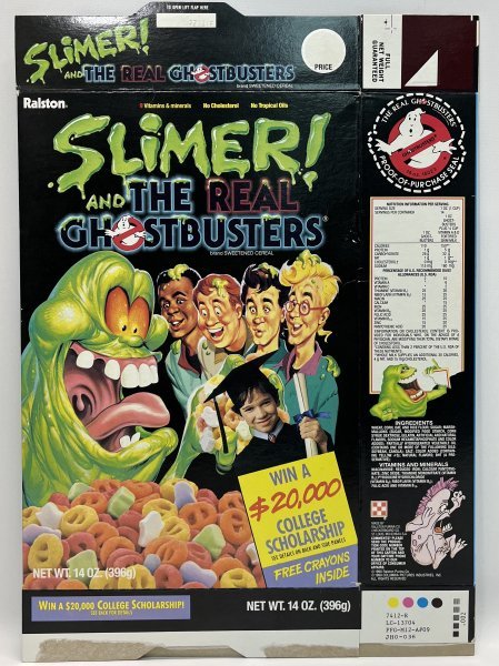 1990 ゴーストバスターズ スライマー シリアルボックス THE REAL GHOSTBUSTERS ビンテージ アメリカン雑貨 ケロッグ シリアル