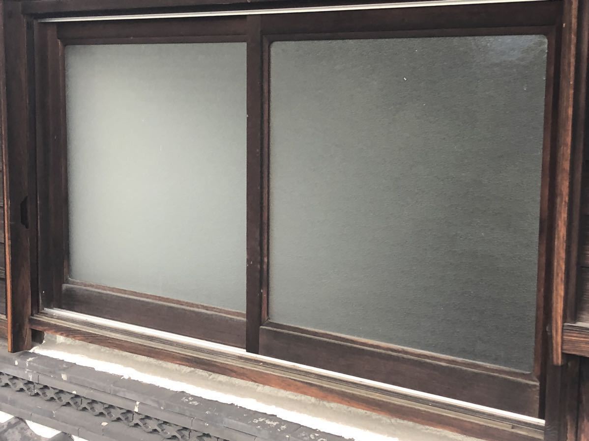 木製　窓　ガラス　建具　引き戸　引き窓_画像1