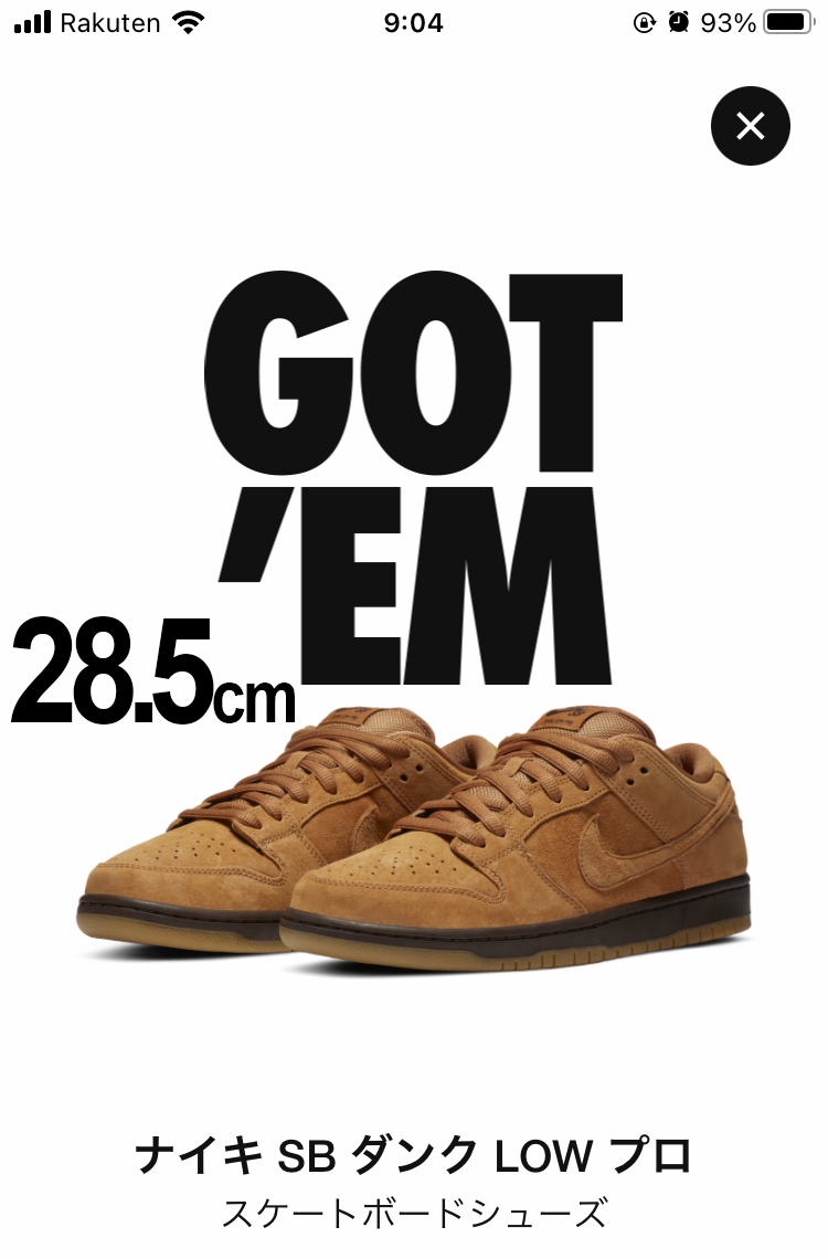 28.5 cm / Nike SB Dunk Low Pro Wheat / ナイキ SB ダンク ロー プロ ウィート / ダンクロー エスビー ウイート / BQ6817-204_画像1